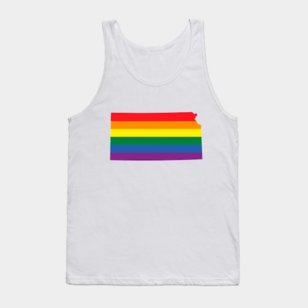 Kansas state LGBT Pride Tank Top by FiftyStatesOfGay